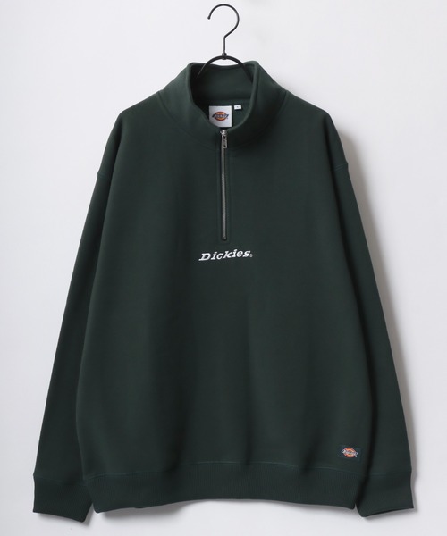 Dickies/ディッキーズ 別注 オーバーサイズ 裏起毛 ロゴ ワンポイント刺繍 ハーフジップ スウェット トレーナー/長袖 トップス プルオーバー/レディース メンズの15枚目の写真