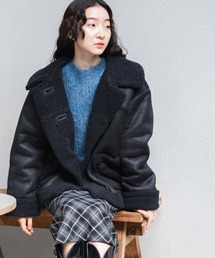 WEGO | WEGO/【23年秋冬新作】ボアムートンジャケット(ムートンコート)