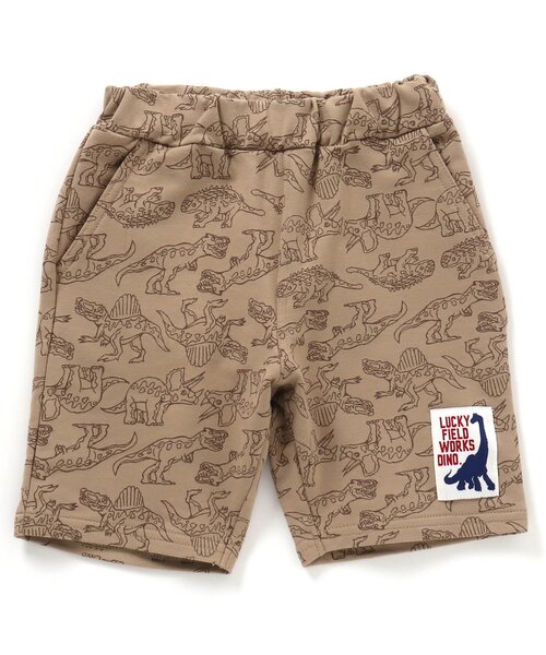 F.O.KIDS(エフオーキッズ)の「恐竜総柄カットソーハーフパンツ 5分丈(その他パンツ・キッズ・カーキ/グレー/ベージュ・90/120/130/80/140/95/110/100)」の2枚目の写真