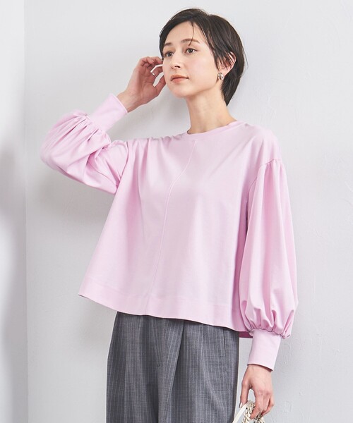 UNITED ARROWS(ユナイテッドアローズ)の「ポンチ バルーンスリーブ カットソー(Tシャツ/カットソー・レディース・ホワイト/ライトピンク/ブラック・FREE)」の3枚目の写真