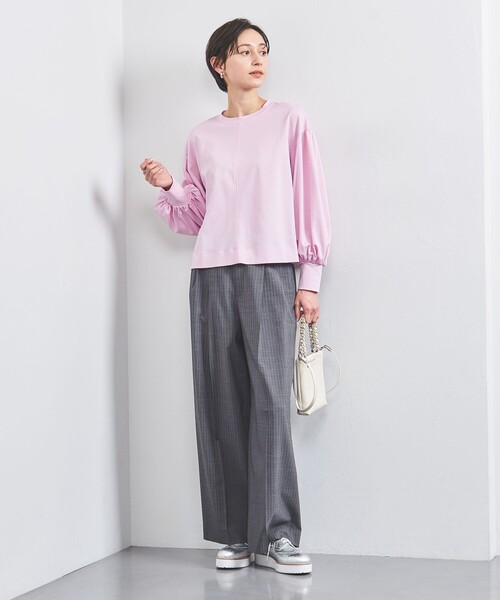 UNITED ARROWS(ユナイテッドアローズ)の「ポンチ バルーンスリーブ カットソー(Tシャツ/カットソー・レディース・ホワイト/ライトピンク/ブラック・FREE)」の14枚目の写真