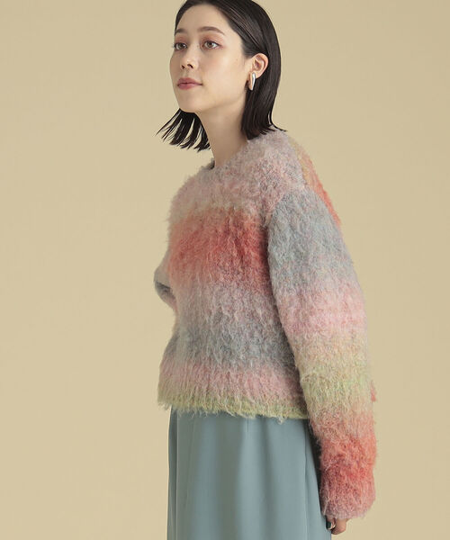 Ray BEAMS(レイビームス)の「Ray BEAMS / グラデーション クルーネック プルオーバー(ニット/セーター・レディース・グリーン系その他2/ピンク・ONE SIZE)」の22枚目の写真