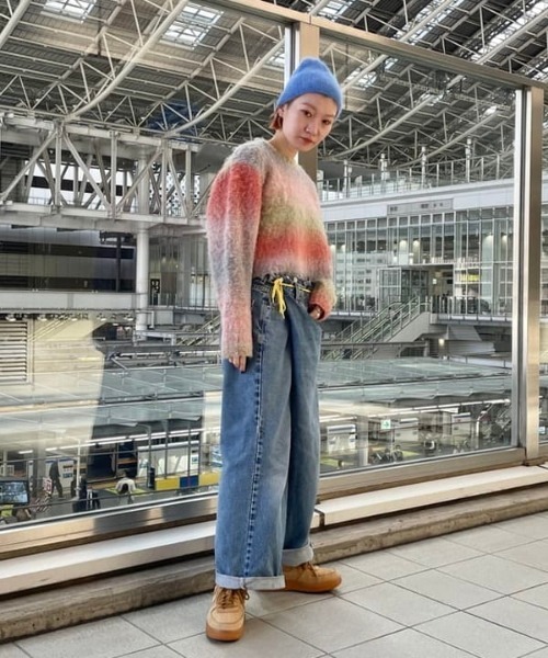 Ray BEAMS(レイビームス)の「Ray BEAMS / グラデーション クルーネック プルオーバー(ニット/セーター・レディース・グリーン系その他2/ピンク・ONE SIZE)」の18枚目の写真