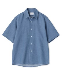 UNION STATION | メッシュデニムハーフスリーブシャツ<ストレッチ・ハンドウォッシャブル・通気性>(シャツ/ブラウス)