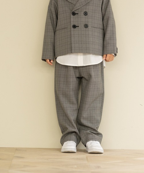 LOWRYS FARM(ローリーズファーム)の「ラナテックストレートパンツ 455527(スラックス・キッズ・ブラウン/チェック/グレー・110cm/120cm/130cm/140cm/150cm)」の2枚目の写真