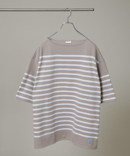 ORCIVAL(オーシバル)の「ORCIVAL/WIDE BOAT NECK S/S P.O.(Tシャツ/カットソー・メンズ・ホワイト/グレー/ネイビー/ベージュ系その他・5/4)」の3枚目の写真