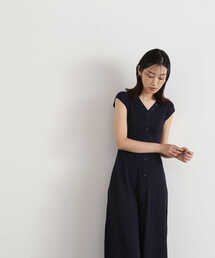 NATURAL BEAUTY BASIC | ◇フロントボタンリブニットワンピース(ワンピース)
