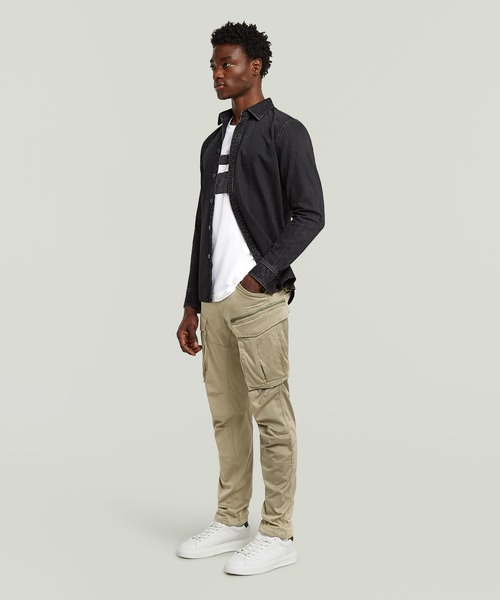G-STAR(ジースター)の「ROVIC ZIP 3D STRAIGHT TAPERED PANT/立体裁断レギュラーテーパードカーゴパンツ(カーゴパンツ・メンズ・ダークオリーブ/ダークブラウン/ブラック系その他/カーキブラウン/グレー/ライトベージュ/ブラック・28/32/29/32/30/32/31/32/32/32/33/32/34/32/27/32/36/32/36/30/29/30/32/30/28/30/30/30/34/30/27/30/33/30/31/30)」の16枚目の写真