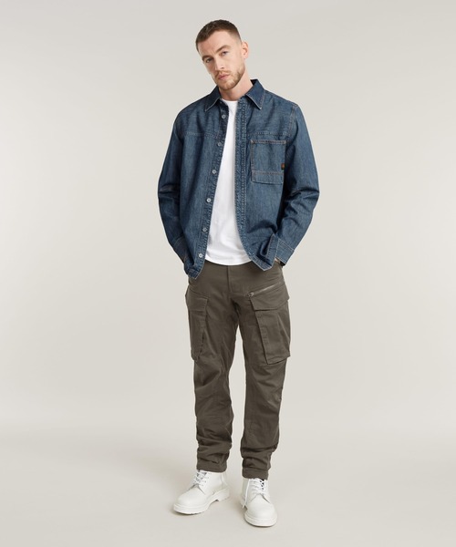 G-STAR(ジースター)の「ROVIC ZIP 3D STRAIGHT TAPERED PANT/立体裁断レギュラーテーパードカーゴパンツ(カーゴパンツ・メンズ・ダークオリーブ/ダークブラウン/ブラック系その他/カーキブラウン/グレー/ライトベージュ/ブラック・28/32/29/32/30/32/31/32/32/32/33/32/34/32/27/32/36/32/36/30/29/30/32/30/28/30/30/30/34/30/27/30/33/30/31/30)」の9枚目の写真