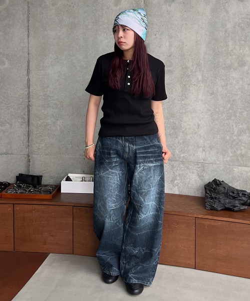 SINSS(シンス)の「Vintage washed darts denim / ヴィンテージウォッシュドダーツデニム(デニムパンツ・メンズ・ブラック/ブルー・X-SMALL/LARGE/MEDIUM/SMALL)」の7枚目の写真
