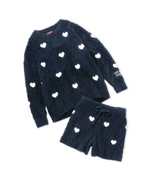 【HOLIDAY】ハートアランプルオーバー&ショートパンツSET