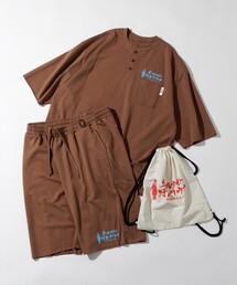 FREAK'S STORE | SAUVENIR/サウベニア 別注 KANNAIGI × サウナ田ヒロユキ 裏毛/館内着/セットアップ/ナップサック付き(ルームウェア/パジャマ)