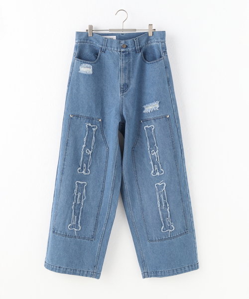 DISCOVERED(ディスカバード)の「DISCOVERED×GIDEAL×JW WKnee Bone Denim PANTS(デニムパンツ・メンズ・ネイビー/ブラック・3/2)」の16枚目の写真