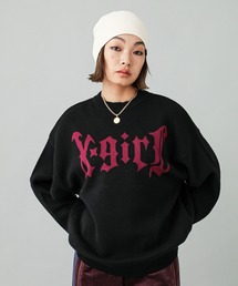 X-girl | GOTHIC LOGO JACQUARD KNIT TOP(ニット/セーター)