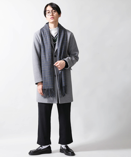 WEGO(ウィゴー)の「WEGO/カシミヤタッチチェックストール(ストール/ショール・メンズ・グレー/グレー系その他2/ブラウン系その他2・FREE)」の7枚目の写真