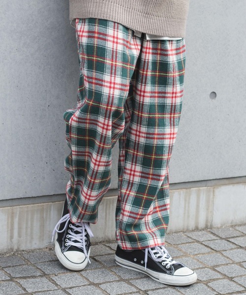 WEGO(ウィゴー)の「WEGO/バルーンチェックパンツ(スラックス・メンズ・グリーン系その他2/ブルー系その他2・MEDIUM/LARGE)」の2枚目の写真