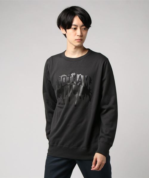 NUMBER (N)INE(ナンバーナイン)の「GOTHAM CITY PAINT_REGULAR SWEATSHIRT(スウェット・メンズ・チャコールグレー/ブラック・2/4/3)」の1枚目の写真