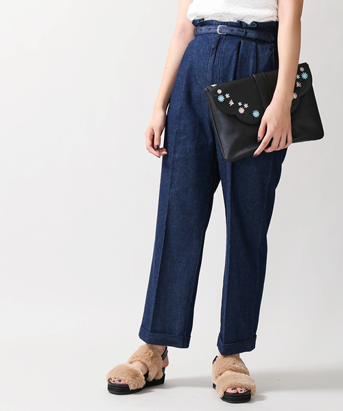 WEGO(ウィゴー)の「WEGO/レトロチェックペグトップパンツ(その他パンツ・レディース・インディゴブルー/グレー系その他2/レッド系その他2/ブラウン系その他2/ダークインディゴブルー/ブラウン系その他3・LARGE/MEDIUM/SMALL)」の1枚目の写真