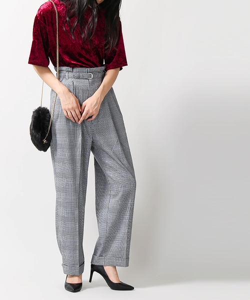 WEGO(ウィゴー)の「WEGO/レトロチェックペグトップパンツ(その他パンツ・レディース・インディゴブルー/グレー系その他2/レッド系その他2/ブラウン系その他2/ダークインディゴブルー/ブラウン系その他3・LARGE/MEDIUM/SMALL)」の18枚目の写真