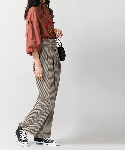 WEGO(ウィゴー)の「WEGO/レトロチェックペグトップパンツ(その他パンツ・レディース・インディゴブルー/グレー系その他2/レッド系その他2/ブラウン系その他2/ダークインディゴブルー/ブラウン系その他3・LARGE/MEDIUM/SMALL)」の19枚目の写真