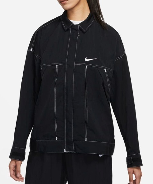 NIKE(ナイキ)の「NIKE WMNS NSW SWOOSH WOVEN JACKET DM6204-010(その他アウター・レディース・ブラック・MEDIUM/LARGE)」の10枚目の写真