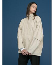 MONKEY TIME | <monkey time> SLEEVE LAYERED CROPPED STAND/レイヤードシャツ(シャツ/ブラウス)