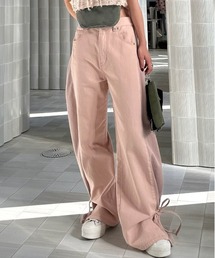 Ameri | SIDE SWITCH 2WAY RIBBON DENIM PANTS(デニムパンツ)