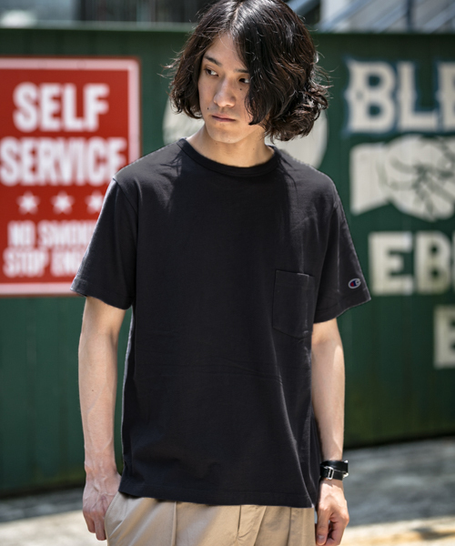 Champion(チャンピオン)の「Champion×WNW REVERSE WEAVE LOOSE TEE(Tシャツ/カットソー・メンズ・グレー/ブラック/ホワイト・MEDIUM/SMALL/LARGE)」の18枚目の写真