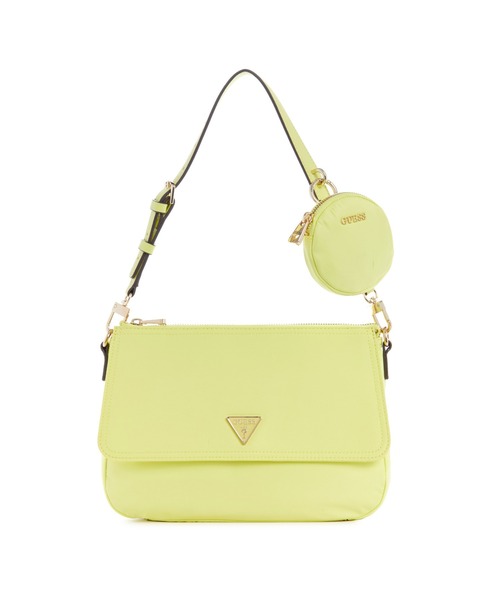 Guess(ゲス)の「ECO GEMMA Top Zip Shoulder Bag ハンドバッグ ショルダーバッグ レディース(ショルダーバッグ・レディース・ホワイト/ブラック/イエロー・ONE SIZE)」の1枚目の写真