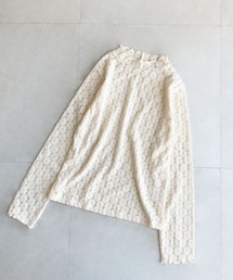 ehka sopo | 総レースハイネック長袖カットソー(Tシャツ/カットソー)