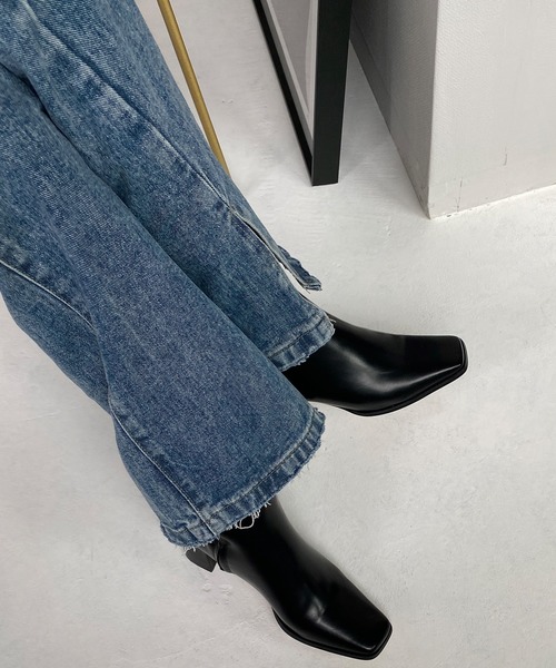 【chuclla】【2020/AW】half-moon heel square boots chs85の9枚目の写真