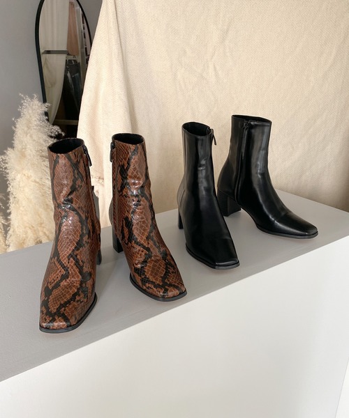 【chuclla】【2020/AW】half-moon heel square boots chs85の19枚目の写真