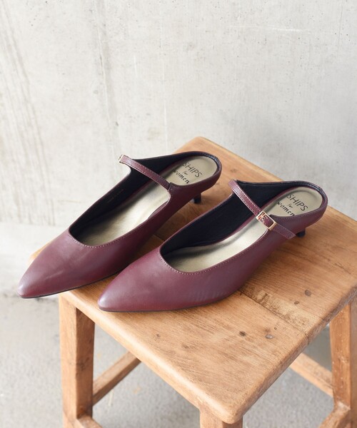 SHIPS(シップス)の「*ストラップ3.5センチヒールミュール◆(パンプス・レディース・ブラック/ボルドー/ブラウン系・50/40/30)」の3枚目の写真