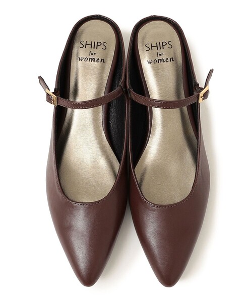SHIPS(シップス)の「*ストラップ3.5センチヒールミュール◆(パンプス・レディース・ブラック/ボルドー/ブラウン系・50/40/30)」の8枚目の写真