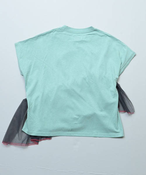 MARKEY'S(マーキーズ)の「ドルマンチュールドッキングTシャツ/おとな(Tシャツ/カットソー・レディース・ホワイト系その他/グリーン/チャコール・160cm)」の12枚目の写真