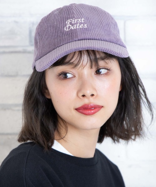 WEGO(ウィゴー)の「WEGO/コーデュロイ刺繍キャップ(キャップ・レディース・オフホワイト/ベージュ/ダークオレンジ/パープル系その他/ブラック・FREE)」の4枚目の写真