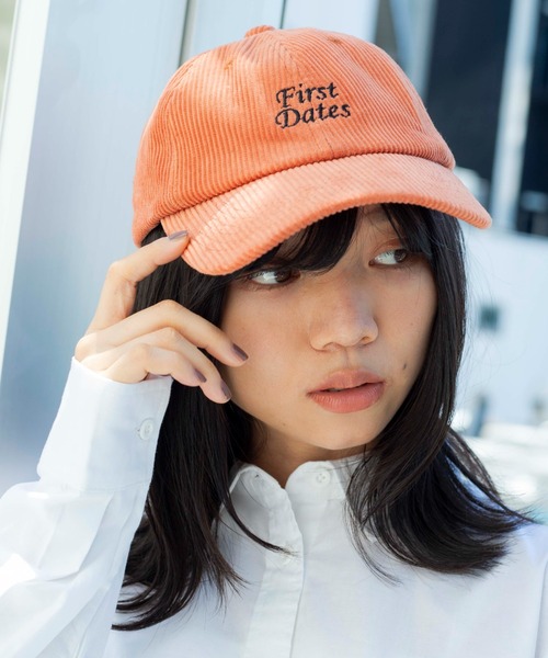 WEGO(ウィゴー)の「WEGO/コーデュロイ刺繍キャップ(キャップ・レディース・オフホワイト/ベージュ/ダークオレンジ/パープル系その他/ブラック・FREE)」の5枚目の写真