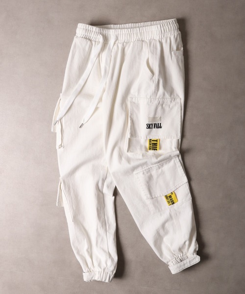 RE730(アールイーセブンサーティー)の「Loose denim cargo jogger pants / デニムカーゴジョガーパンツ ルーズシルエット unisex(デニムパンツ・メンズ・サックスブルー/ブラック/オフホワイト・S/M/L)」の7枚目の写真