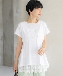 Elura | ≪接触冷感・汗ジミ軽減≫サマ見えタックTシャツ/661803(Tシャツ/カットソー)