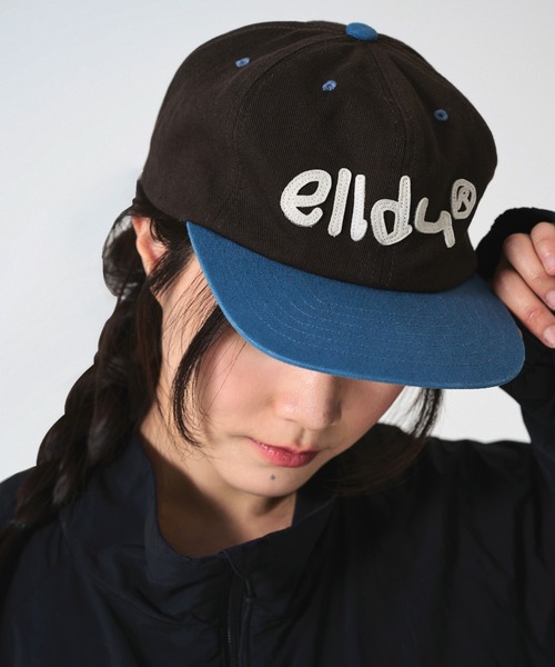 elldu(エルドゥ)の「「elldu/エルドゥ」 アップリキャップ ユニセックス(キャップ・レディース・バーガンディー/グリーン/ブラウン/ブラック/ベージュ/ネイビー/グレー/ホワイト×ブルー/ブルーグレー/ホワイト/ダークブラウン・FREE/KIDS FREE)」の7枚目の写真