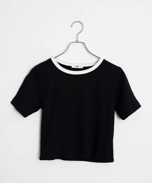 WEGO(ウィゴー)の「WEGO/コンパクトリブT(Tシャツ/カットソー・レディース・ブラック系その他/ブルー/ブラック系その他5/ブラック/ホワイト系その他5/ホワイト系その他/レッド/ホワイト/ライム・LARGE/MEDIUM/SMALL)」の21枚目の写真