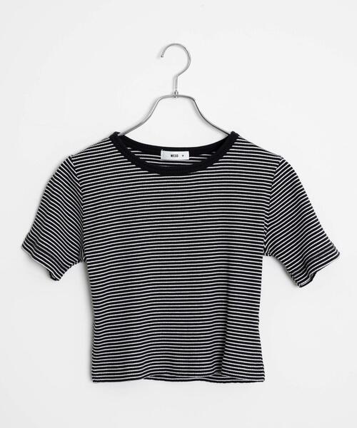 WEGO(ウィゴー)の「WEGO/コンパクトリブT(Tシャツ/カットソー・レディース・ブラック系その他/ブルー/ブラック系その他5/ブラック/ホワイト系その他5/ホワイト系その他/レッド/ホワイト/ライム・LARGE/MEDIUM/SMALL)」の22枚目の写真