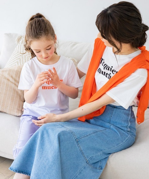 lulpini(ルルピー二)の「kids コットンロゴTシャツ(Tシャツ/カットソー・キッズ・オレンジ系/ホワイト×ブラック/ミント/ラベンダー/オフホワイト/ホワイト系その他・S/L/M)」の10枚目の写真