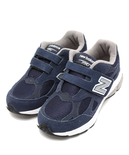 NEW BALANCE(ニューバランス)の「NEW BALANCE KV990(ベビーシューズ/ベビーソックス・キッズ・グレー/ネイビー・18/19/17)」の1枚目の写真