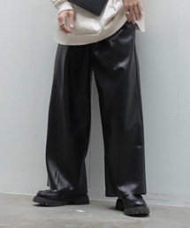 shiki tokyo | Synthetic Leather Wide Buggy Pants / シンセティックレザーワイドバギーパンツ(その他パンツ)