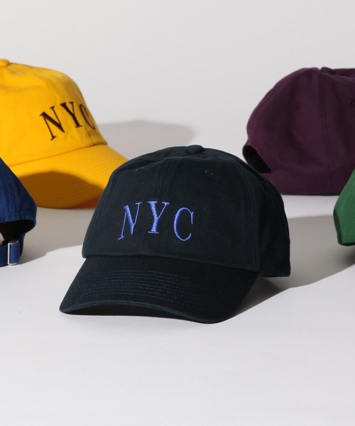 RAGEBLUE(レイジブルー)の「NYCロゴ/カラーキャップ(キャップ・メンズ・ブルー/パープル/マスタード/グリーン系その他/ネイビー・FREE)」の1枚目の写真