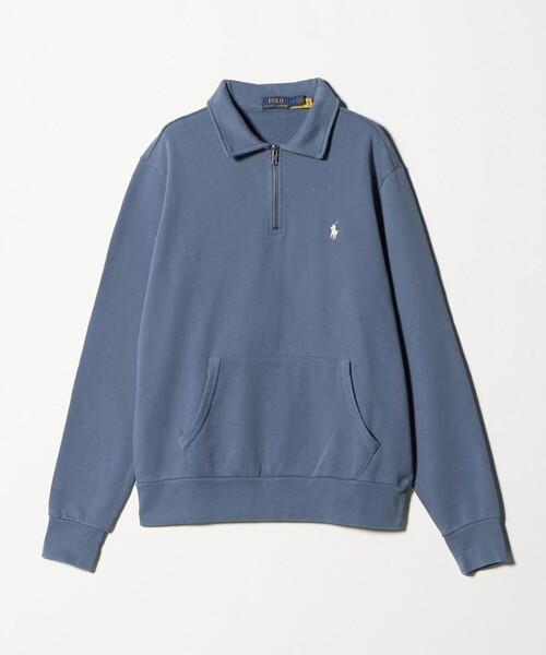 POLO RALPH LAUREN(ポロ ラルフ ローレン)の「【販路限定モデル】<POLO RALPH LAUREN>ハーフ ジップ スウェット(スウェット・メンズ・ケリーグリーン/ネイビー/ライトピンク・L)」の1枚目の写真