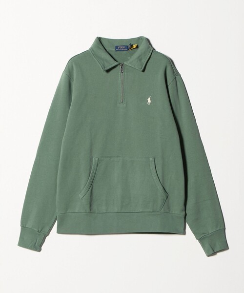 POLO RALPH LAUREN(ポロ ラルフ ローレン)の「【販路限定モデル】<POLO RALPH LAUREN>ハーフ ジップ スウェット(スウェット・メンズ・ケリーグリーン/ネイビー/ライトピンク・L)」の2枚目の写真