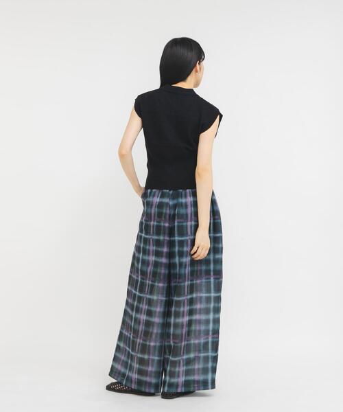 KBF(ケイビーエフ)の「シアーチェックWIDEパンツ(その他パンツ・レディース・ブラウン系その他/グリーン系その他・ONE)」の19枚目の写真