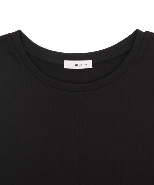 WEGO(ウィゴー)の「WEGO/コンパクトリブT(Tシャツ/カットソー・レディース・ブラック/オフホワイト/レッド・MEDIUM/SMALL)」の14枚目の写真